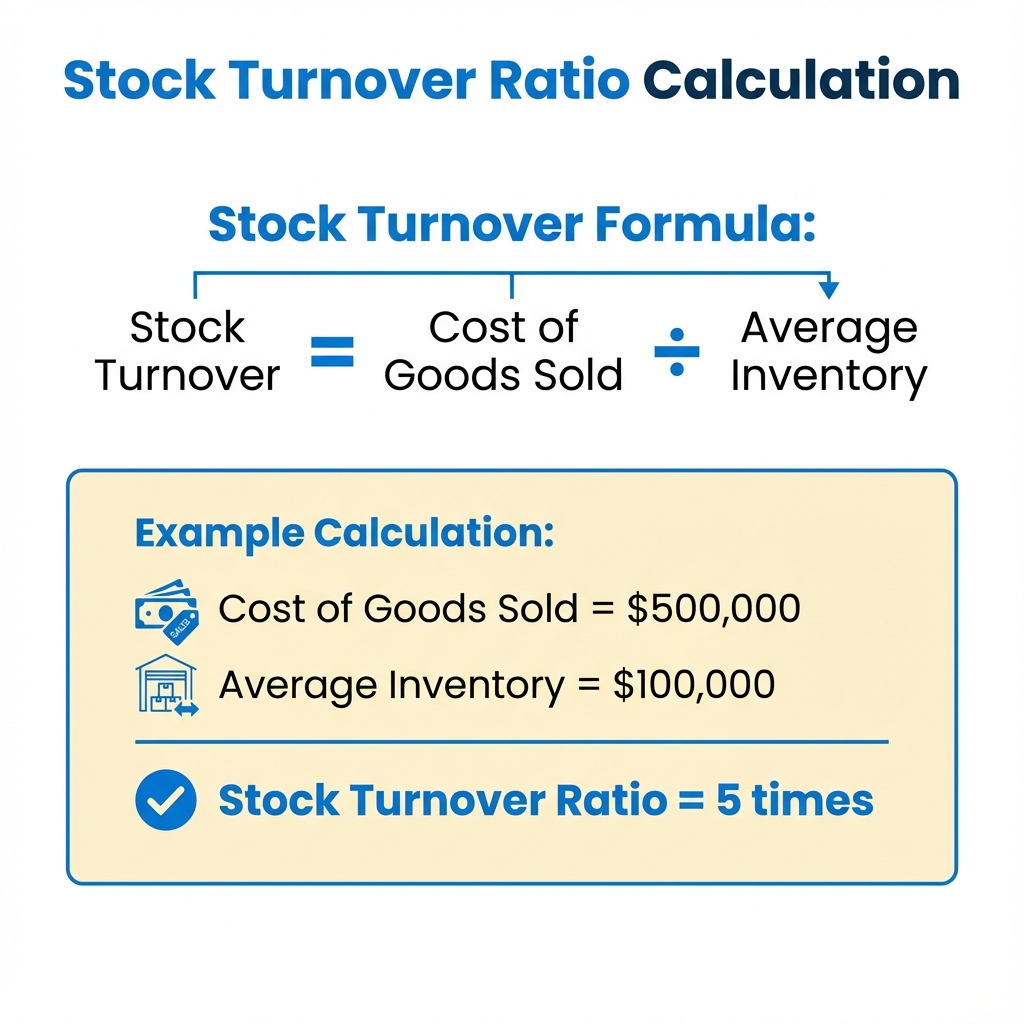 Stock Turnover Ratio Calculation Example